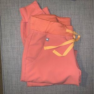 Coral Figs jogger scrub pants
